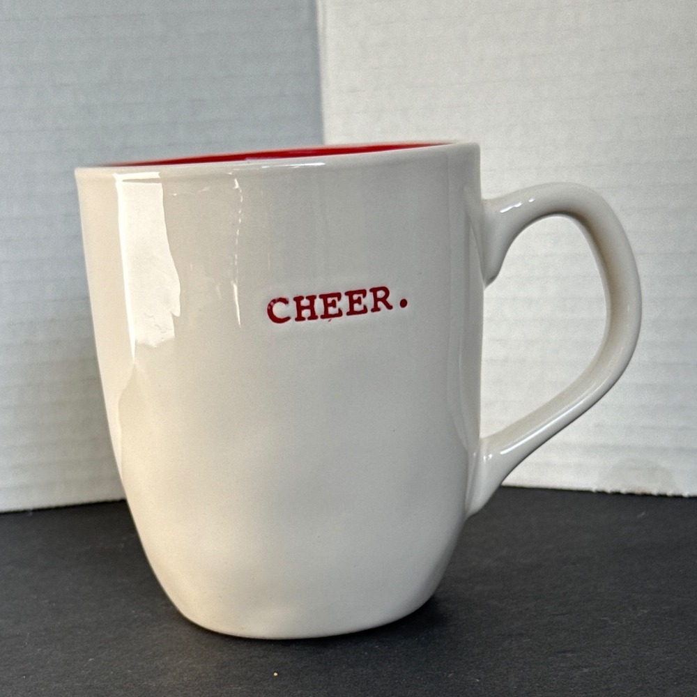 Rae Dunn CHEER Coffee Mug Red Interior Artisan Collection by Magenta Farmhouse